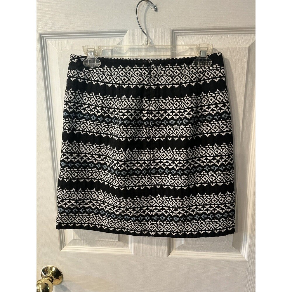 Ann Taylor LOFT womens pencil skirt sz 4 southwest tweed career faux wrap mini - Picture 6 of 9